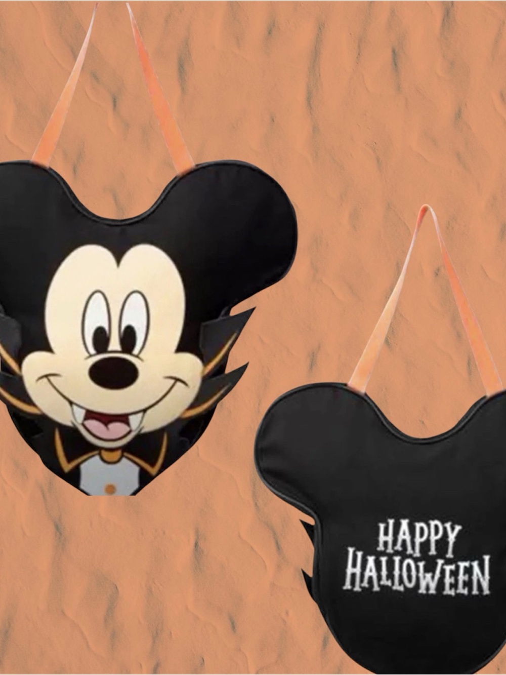 Disney Halloween 2025 Vampire Mickey Mouse Face Large Jumbo Tote Bag New